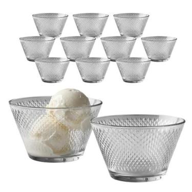 Imagem de Jogo 12 Potes De Sobremesa Tigela Bowl Taça De Vidro 250ml - Wellmix, 