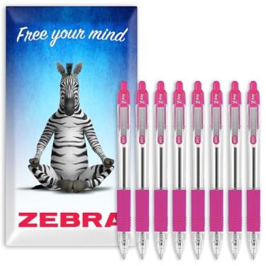 Imagem de Caneta esferogr fica retr til Zebra Z-Grip - ponta de 1,0 mm - tinta rosa - (8)