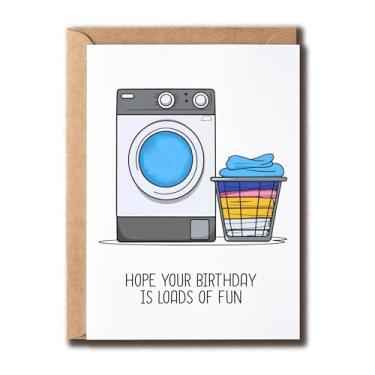 Imagem de ZoZi9xDesigns Hope Your Birthday Is Loads Of Fun - Cartão de aniversário de máquina de lavar - Cartão de felicitações - Presente para mãe, esposa, amiga, namorada - Engraçado
