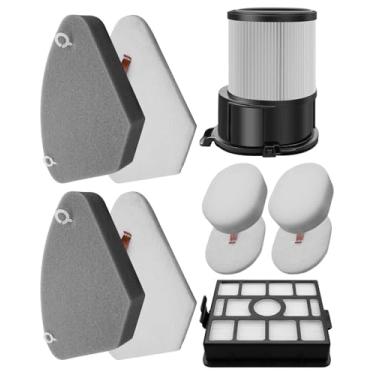 Imagem de Pacote com 10 filtros de substituição para aspirador de pó adequado para Shark PowerDetect Aspirador sem fio autovazio IP3251 IP3251C, inclui filtro de doca de filtro pós-motor de espuma pré-motor e