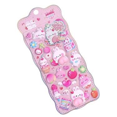 Imagem de Adesivos Fofos De Bolha, Reutilizáveis Removíveis 3D Engraçados Decalques, Autocolantes Para Scrapbook Infantil, Para Scrapbooking Diário Artesanato Capa De Telemóvel Computador Papelaria Garrafa