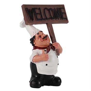 Imagem de YOUTHINK Ornamento de Figuras de Chef, Estátua de Chef de Resina, Decoração de Bar Durável para Cafeterias, Ideia de Presente Perfeita (bs-003)