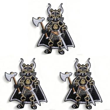 Imagem de U-Sky Costurar ou passar a ferro em adesivos Embriderados | Vários adoráveis designs de gatos de pelo curto com aplique | Adequado para jaquetas, bolsas, chapéus, jeans, artesanato DIY | Pacote com 3