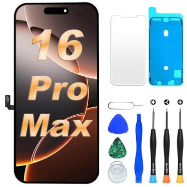 Imagem de DIGI4U Substituição de tela LCD para iPhone 16 Pro Max, tela de 16,9 polegadas [toque 3D] [pequeno notch] para iPhone 16 Pro Max Display Digitalizador, com ferramentas de reparo para iPhone 16 Pro Max