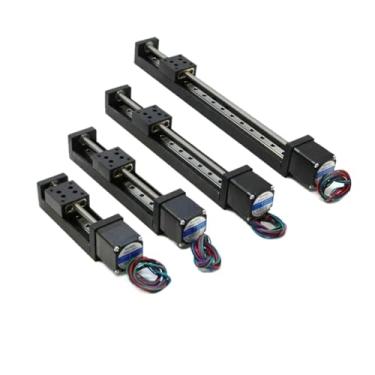 Imagem de S25HH0 Mesa deslizante tipo T Mini estágio de trilho linear 50-300 mm com motor de passo Nema11 28 mm para impressora XYZ Axis CNC 3D (Stroke 100mm -Drive, 1mm Pitch)