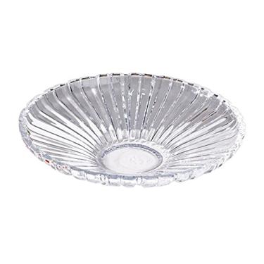 Imagem de Tigela de frutas simples moda vidro espesso prato de frutas bandeja de lanche de doces design de grande capacidade sobremesa fruteira decorativa prato de frutas prato de frutas (cor: YEL