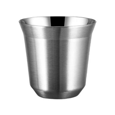 Imagem de Copos infantis de aço inoxidável - Recipiente de bebidas isolado de 80 ml - Copos de cozinha de parede dupla, para crianças, adultos, casa, local de trabalho