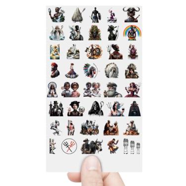 Imagem de Graviarte - Cartela 40 Adesivos Orixá - Entidade - Umbanda DTF UV Prova D'Água