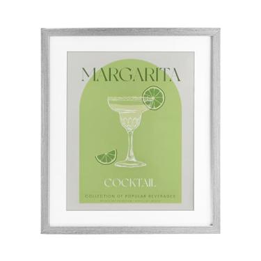 Imagem de Stupell Industries Impressão emoldurada cinza Margarita retrô elegante sob vidro, design por Lil' Rue, 21 x 17