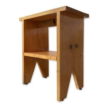 Imagem de Banquinho Em Madeira Banco Sapateira Casa Tamborete Rustico banquinho de madeira Design Resistente e Confortável