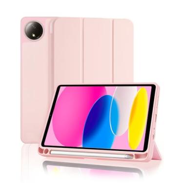 Imagem de Capa para Xiaomi Redmi Pad SE 8,7 Polegadas com Suporte para Pencil Parte Traseira em TPU Macio função de ativação/desativação automática, Rosa