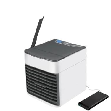 Imagem de Climatizador Portátil 3 Velocidades, Branco, com Humidificação e Luz LED, USB, 16x14.5x16cm, 127V