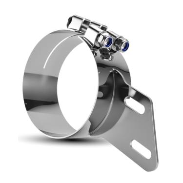 Imagem de Braçadeira de exaustão de junta de extremidade de aço inoxidável de 15 cm adequada para Peterbilt Kenworth e aplicações universais, braçadeiras de suporte de montagem