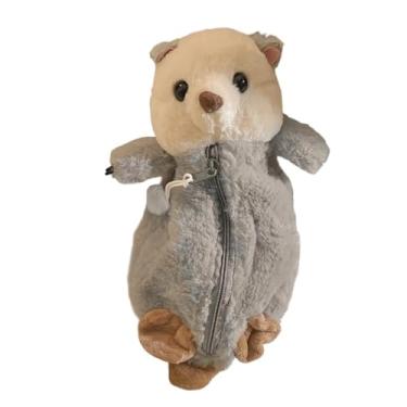 Imagem de Ｂｅｓｇａ Estojo de pelúcia para lápis, nécessaire, organizador de material escolar, estojo para canetas, borrachas, giz de cera, canetas esferográficas, réguas, Lontra Marinha