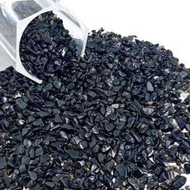 Imagem de Kaiyuan Dynasty 230 g (230 g) 5-7 mm lascas de ametista preta esmagada, cascalho de cristal de ametista para encher vasos, aquário, plantas suculentas, decoração