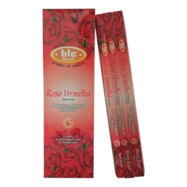 Imagem de Incenso Indiano Bic Rosa Vermelha - Atração 3 Caixinhas