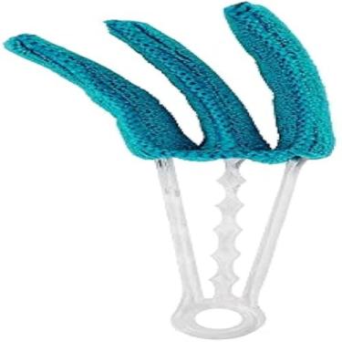 Imagem de Escova especializada para persianas, limpeza domestica, acessorios de plastico, pratica, e eficaz, amarela