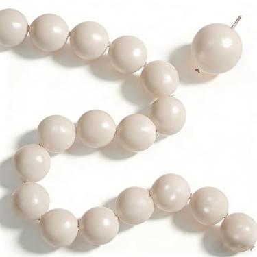 Imagem de Balões de ligação de areia branca, 100 peças de balões pequenos marfim de ligação rápida de 15 cm para fazer balões de parede arco de coração, balão de cauda para casamento, aniversário, chá de bebê