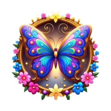 Imagem de Kit De Pintura Em Diamante 5D DIY Com Borboleta Abstrata Colorida, Lon