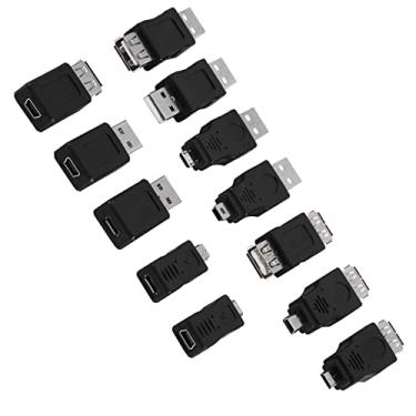 Imagem de Luqeeg Pacote de Adaptadores USB 2.0 de Alta Velocidade Com 12 Unidades Plug & Play Easy Connect para Todos Os Dispositivos Conjunto de Conectores USB 2.0 Preto