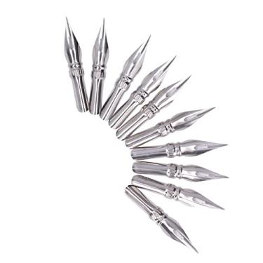 Imagem de Generic Ponta de Metal Flexível de Substituição de Ponta de Caligrafia para Iniciantes de Quadrinhos de Desenho, Kit de de Caneta de Tinta Durável de 10 Peças para Design de Corte de Fio (