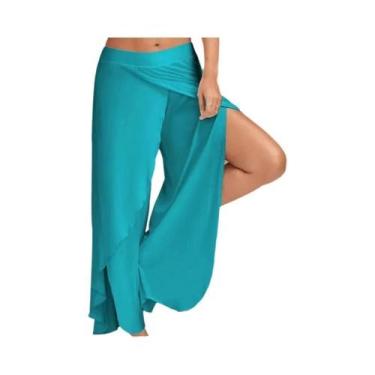 Imagem de Calças De Perna Larga plus Size Para Mulheres, Soltas, Com Cintura Elá