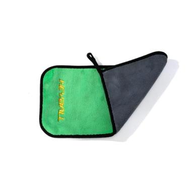 Imagem de HEYBALL Toalha de taco de bilhar - Pano de limpeza de taco de piscina de microfibra para manutenção do eixo - Toalha macia e não abrasiva para cuidados com tacos de bilhar e sinuca - verde