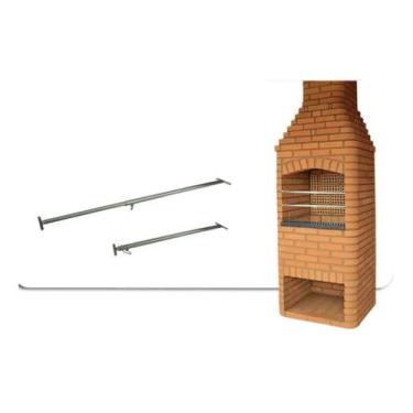 Imagem de Kit 4 Suporte Extensor Para Churrasqueira Apoio De Grelhas Espetos Gri