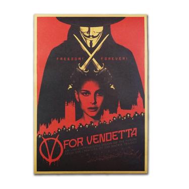 Imagem de Pôster V for Vendettas Anime Art, papel de 51,5x36cm