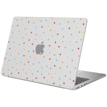 Imagem de BlHMCASE Capa compatível com MacBook Air de 13 polegadas M1 A2337 A2179 A1932 2022 2021 2020 2019 2018, capa rígida protetora de coração fofo para MacBook Air de 13,3 polegadas