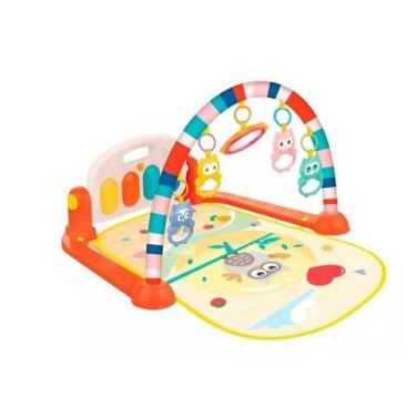 Imagem de Tapete De Atividades Com Piano Luz Som Música Mobile - Baby, Laranja