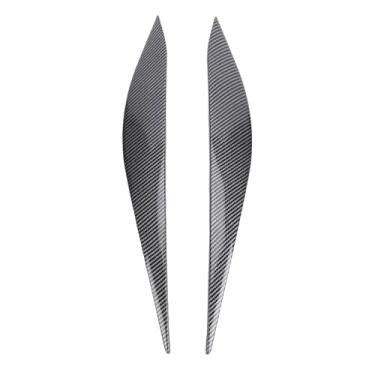 Imagem de Acouto 2 Pçs Farol Sobrancelhas Elegante Frente Pálpebras Capa Guarnição Com Adesivo para Mk8 2017 2023 (estilo de fibra de carbono)