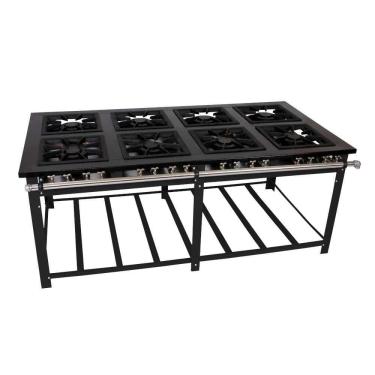 Imagem de Fogão a Gás industrial Maxi 8 Queimadores 4 duplos e 4 simples M8 - Venâncio