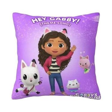 Imagem de Capa De Almofada Quadrada 40x40cm Gabby Cat Pandy Paws Nordic Dollhous