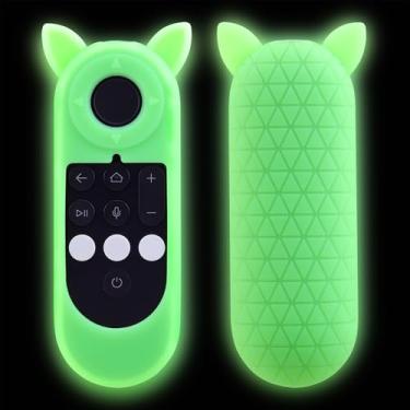 Imagem de JCMOYUTY Capa de silicone para controle remoto Facebook Protal TV, capa protetora verde brilhante