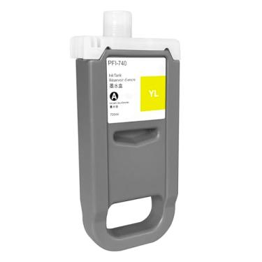 Imagem de Dikarsum Cartucho de tinta amarelo PFI-740 para tanque de tinta PFI-740YL compatível com impressora Canon imagePROGRAF TZ-30000 TZ-32000 (1 pacote, 700 ml)