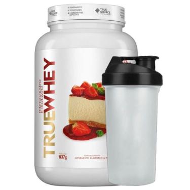 Imagem de Whey Protein Torta Morango 837g Coqueteleira - True Source-Unissex