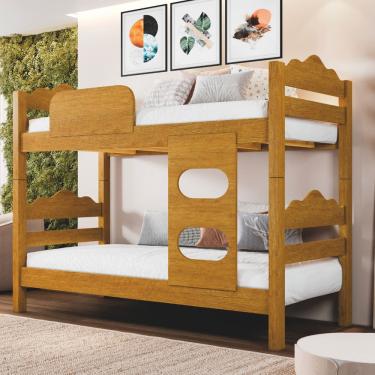 Imagem de Beliche 100% Mdf Reforçada Vira Duas Camas Reforçada