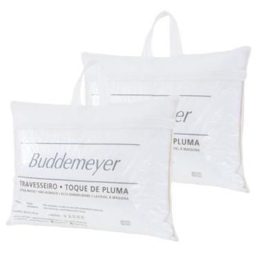 Imagem de Kit 02 Travesseiros Toque De Pluma 50x70 Buddemeyer Algodão