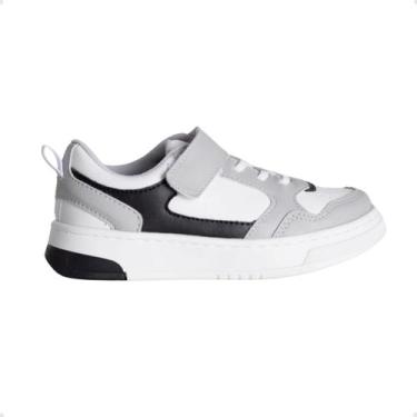 Imagem de Sapatênis Infantil Enzo Ribeiro Branco E Cinza, Branco, Cinza, 35