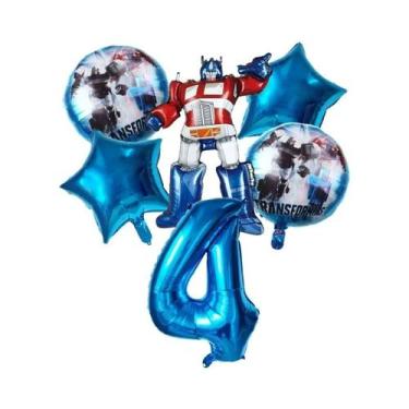 Imagem de Balões Do Optimus Prime Bumblebee Para Meninos, 6 Peças, Decorações Pa