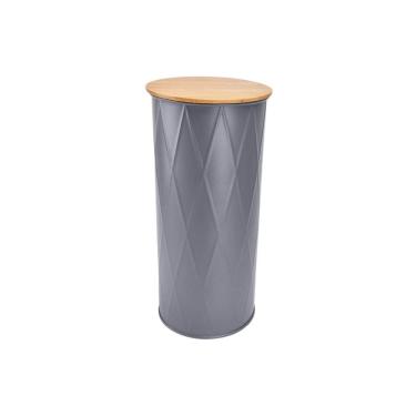 Imagem de Pote De Metal Com Tampa De Bambu 2 Litros Fosco Vedação