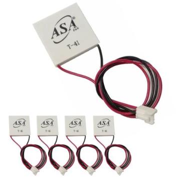 Imagem de Kit 5 Pastilha T41 Termoelétrica Peltier Placa 40x40mm Asafan Refriger