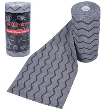 Imagem de MAYOUTH Pacote com 50 panos de limpeza de microfibra, toalhas de papel reutilizáveis para lavagem de carro, panos de cozinha ultra absorventes panos de limpeza de janela para casa sem fiapos (padrão