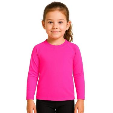 Imagem de Camiseta Manga Longa Infantil Menina Proteção Solar Praia-Feminino