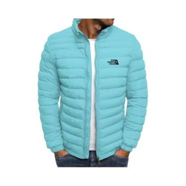 Imagem de Jaqueta Masculina Slim Fit Com Gola Alta E Zíper, Moda Outono Inverno,