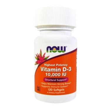 Imagem de Vitamina D3 10000 UI (120 softgels) Now Foods