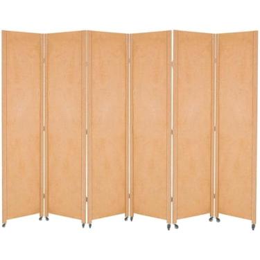 Imagem de 6 Biombo Divisoria Com Rodinha Painel Repartido de Ambiente Decoração Rodizio (Liso)