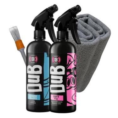 Imagem de Dub Boyz Shark Glass Limpa Vidros Espelhos Faróis e Soft Pig Limpador 