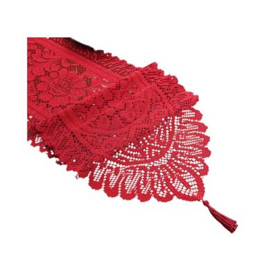 Imagem de DimyFew Caminho de Mesa de Renda, Toalha de Mesa para Festa de Fim de Ano, Estilo Fazenda, Banquete Sazonal.